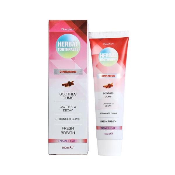 Dentifresh Herbal Cinnamon Toothpaste - 100ml Soothes Gums Prevents Cavities &