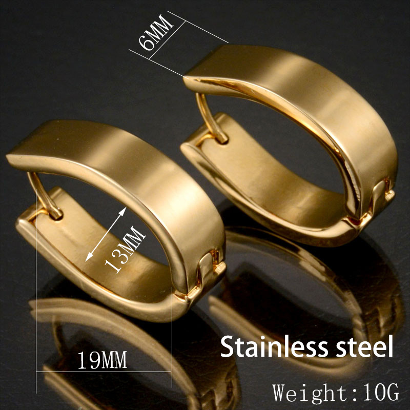 Hot Sale Men Piercing Jewelry Punk Style Stainless Steel Hoop Huggie Earrings