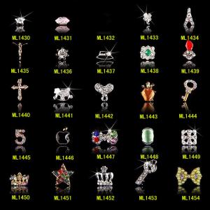 Quality Hot NEW Wholesale Alloy Jewelry 3D Nail Art Jewelry Nail rhinestones Sticker Supplier Number ML1530-1454 wholesale