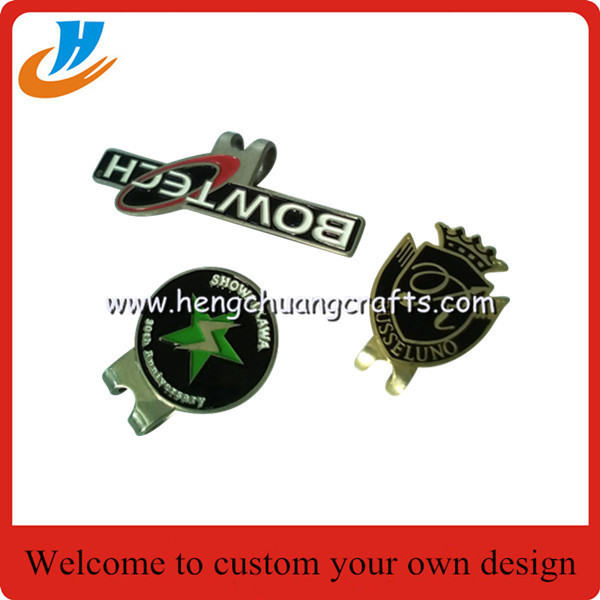 Custom high quality zinc alloy golf accessory fork,two tone plated color
