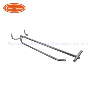 Quality Shop Pegboard Display Hooks Metal Peg Double Hook With Price Tag wholesale