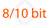 8/10 bit Selectable