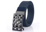 Prong Auto Buckle Mens Elastic Stretch Belts Brown Camel Grey
