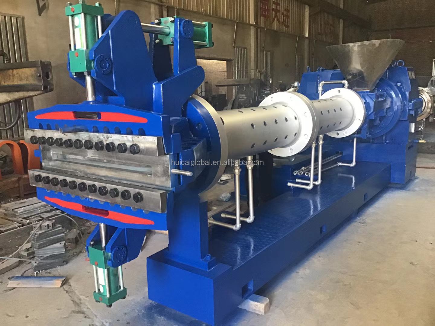 185kW Hydraulic Crimping Machine for Rubber Extruders at 44r/min Screw Rotate Speed