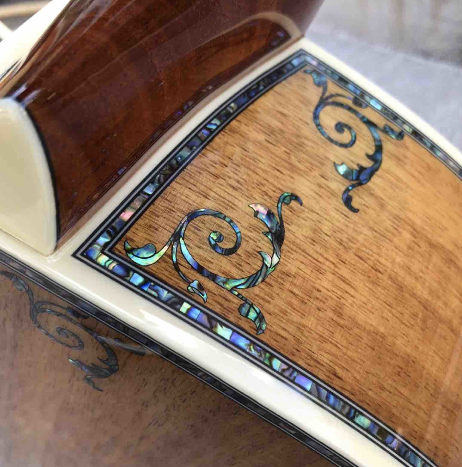 Aablone Tree life Cutaway Koa wood acoustic guitar 41 inch Ebony fingerboard Solid koa guitar