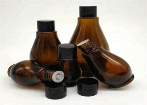 Quality Amber Small Cosmetic Containers , Essential Oil / Brown Empty Cosmetic Containers wholesale