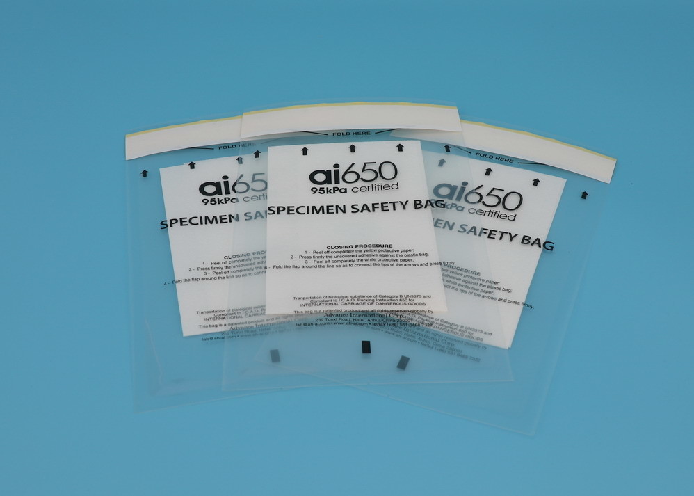 A5 Flexo Printing 95kPa Specimen Transport Bag Liquid Enclosure