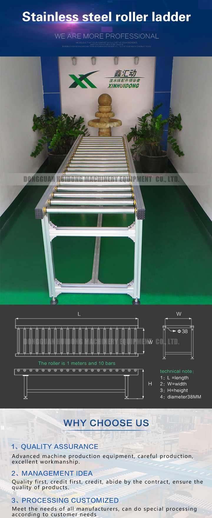 Manual Unloading Mini Roller Conveyor Fire Resistant For Transportation