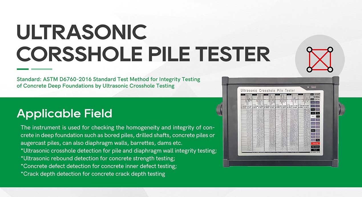 3 Channels Pile Testing Equipment Jgj 106 Standard Crosshole Sonic Logging