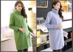 fashion high collar ladies elegant pure cashmere coat