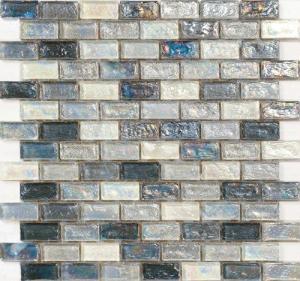 Quality Grey series water waving glass mosaic tile for man Boutique wholesale