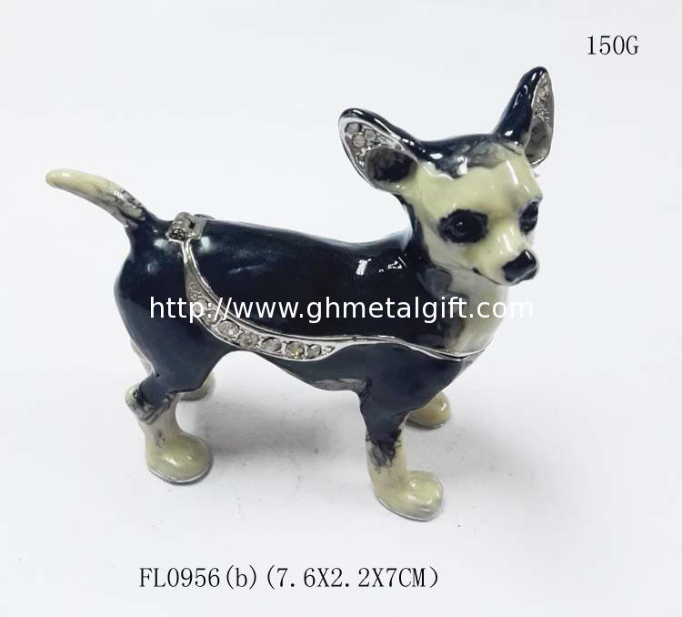 Custom metal dog shaped vintage jewelry box for promotional gift