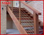 Steel Cable Stair VK81SC Treed Beech Aluminum Carbon Steel Powder-coate Wooden
