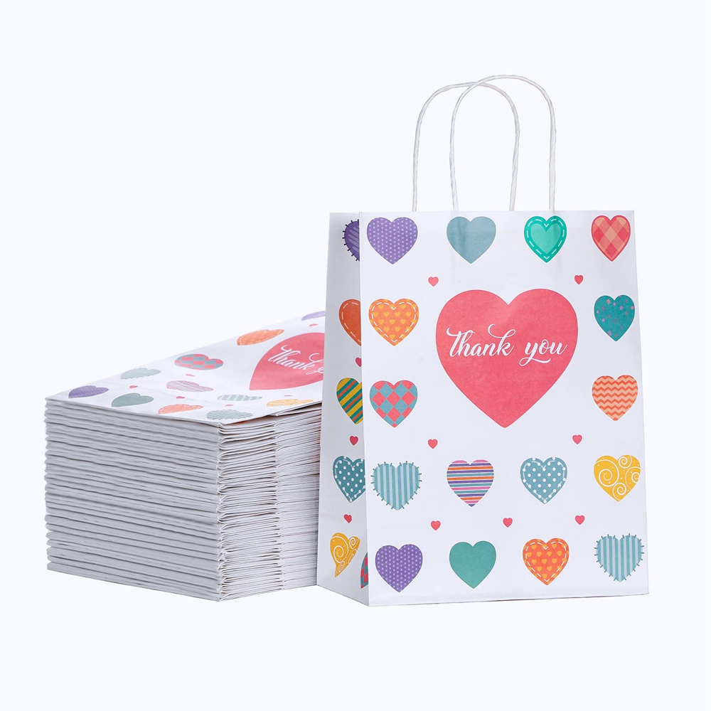 CMYK 4 Color Offset Printing Reusable Bolsa De Papel With Your Own Logo Folding Style
