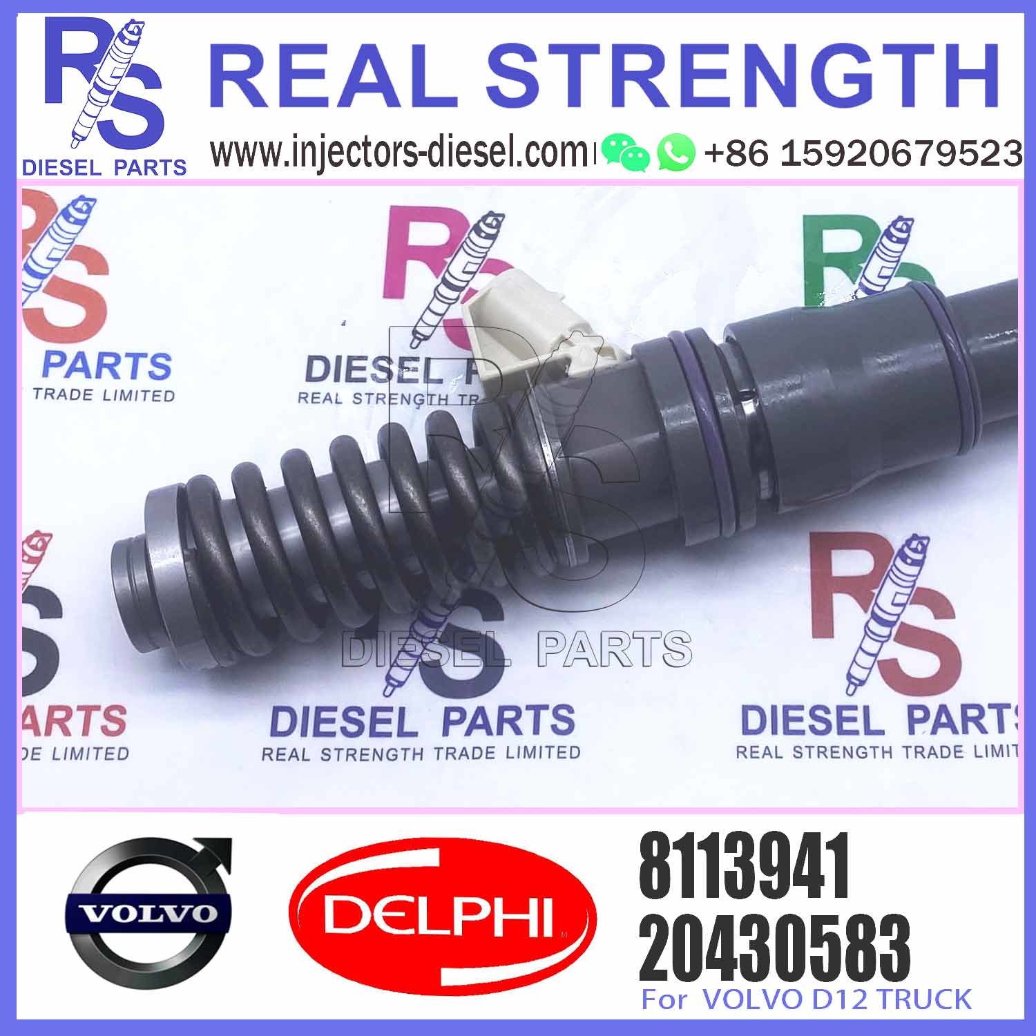 High Performance Common Rail Fuel Injector BEBE4C00001 BEBE4C00101 8113941 for D12 TRUCK
