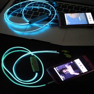 Quality factory price high bright el earphone/ el wire earphone/ glow earphone wholesale