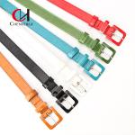 Zinc Alloy Ladies Leather Belt Creative Glossy Surface For Dresses Half Skirts