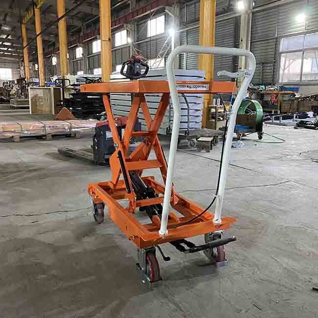 Mobile Portable Scissor Lift Tables Hydraulic 250kg Max Height 35.83in