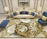 Sofa Bedroom And Living Room Floor Carpets Simple Flower And Grass Crystal