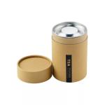 Kraft Paper Cylinder Container Packaging Eco Friendly Tea Packaging