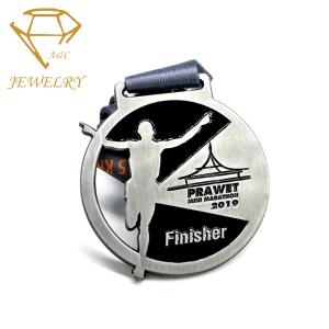 Quality Zinc Alloy CE Enameled Custom Award Medals For Marathon Running wholesale