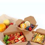 Custom CMYK Printing Kraft Cardboard Take Away Paper Box for Picnic Food