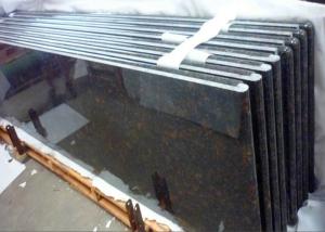 Quality Tan Brown Granite Kitchen Countertops Curved Edge / Bullnose Laminated Edging wholesale