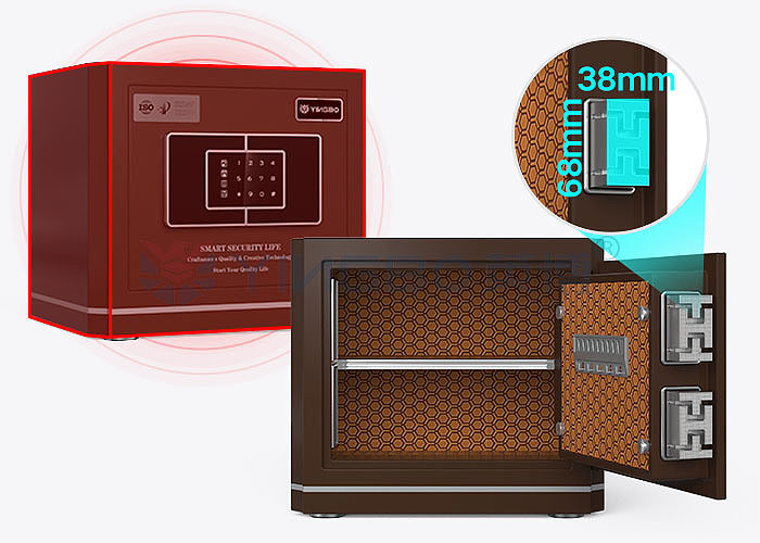 Height 350mm Customized Home Residential Safe Box With Patented Double T Bolts