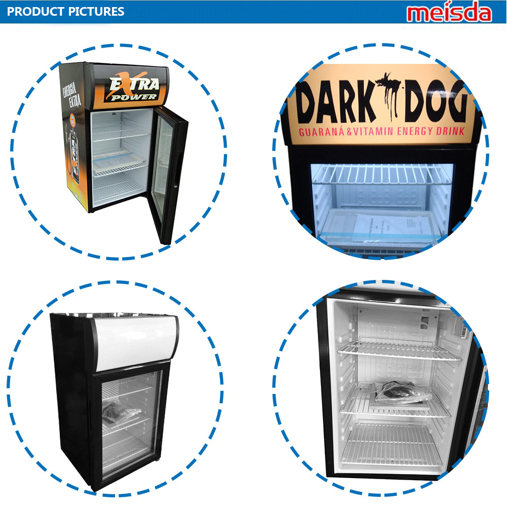 40LGlass Door Drink Display Refrigerator Monster Energy Mini Beer Can Fridge SC40B