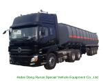 Tri Axles Caustic Soda Chemical Delivery Truck For 30 - 45MT Sodium Hydroxide