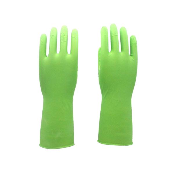 Anti Oil Latex Dishwashing Gloves , Rubber Gloves For Washing Dishes