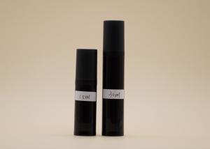Quality Slim Small Volume Airless Spray Bottle , Airless Pump Container Black Color wholesale