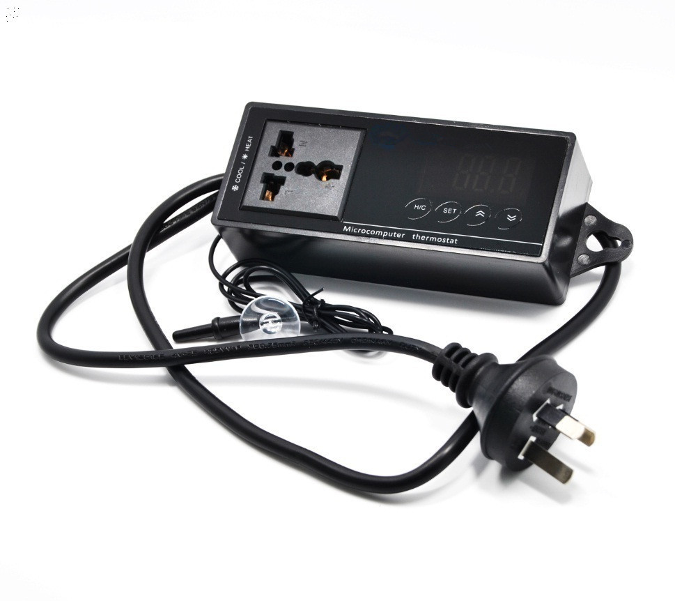 Big Digital LCD Screen Reptile Temperature controller with probe and socket plug thermostat