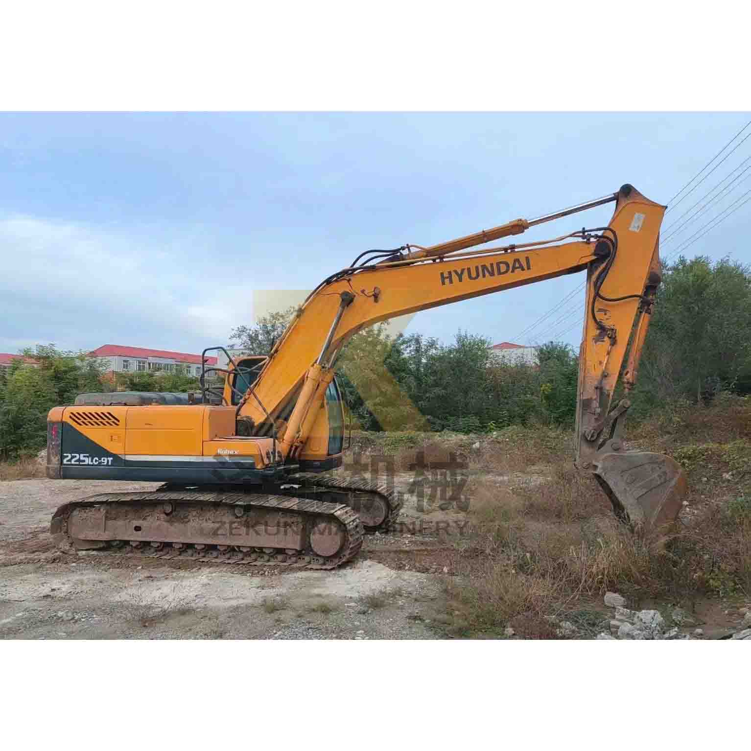 Used Hyundai R225LC-9T Excavator 22T Weight High Performance