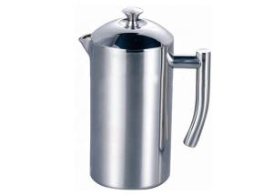 Quality Silver French Press Coffee Pot Stainless Steel Espresso Coffee Plunger S/S 304 wholesale