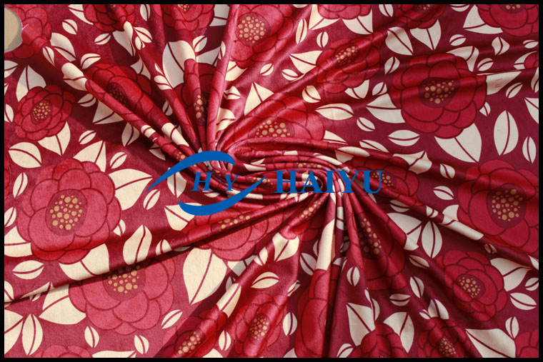 Printed Fine Smooth Velboa Fur Fabric Skin - Friendly For Blanket