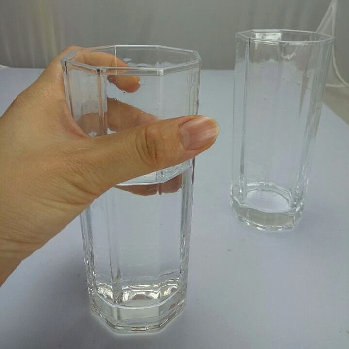 Hot sale extremely white glass clear tumbler glass drinking cup for wholesale