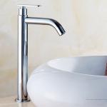 SUS304 Stainless Steel Stylish Vessel Bathroom Single Cold Water Basin Taps in