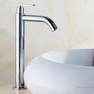 Quality SUS304 Stainless Steel Stylish Vessel Bathroom Single Cold Water Basin Taps in Chrome wholesale