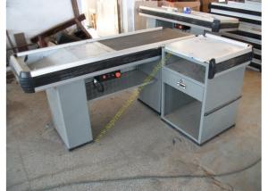 Quality Multifunctional Supermarket Conveyor Belt Checkout Counter / Retail Cash Desk wholesale