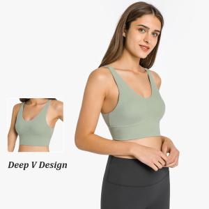 Quality Active Stretch Womens Sports Bra Padded Fitness Top Cross Back Sexy Yoga Bra wholesale