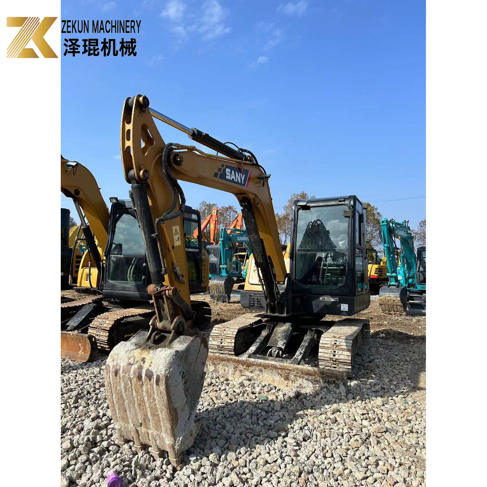 SANY SY60C Pro 6 Ton Used Crawler Excavator 36KW Power Second Hand Diggers