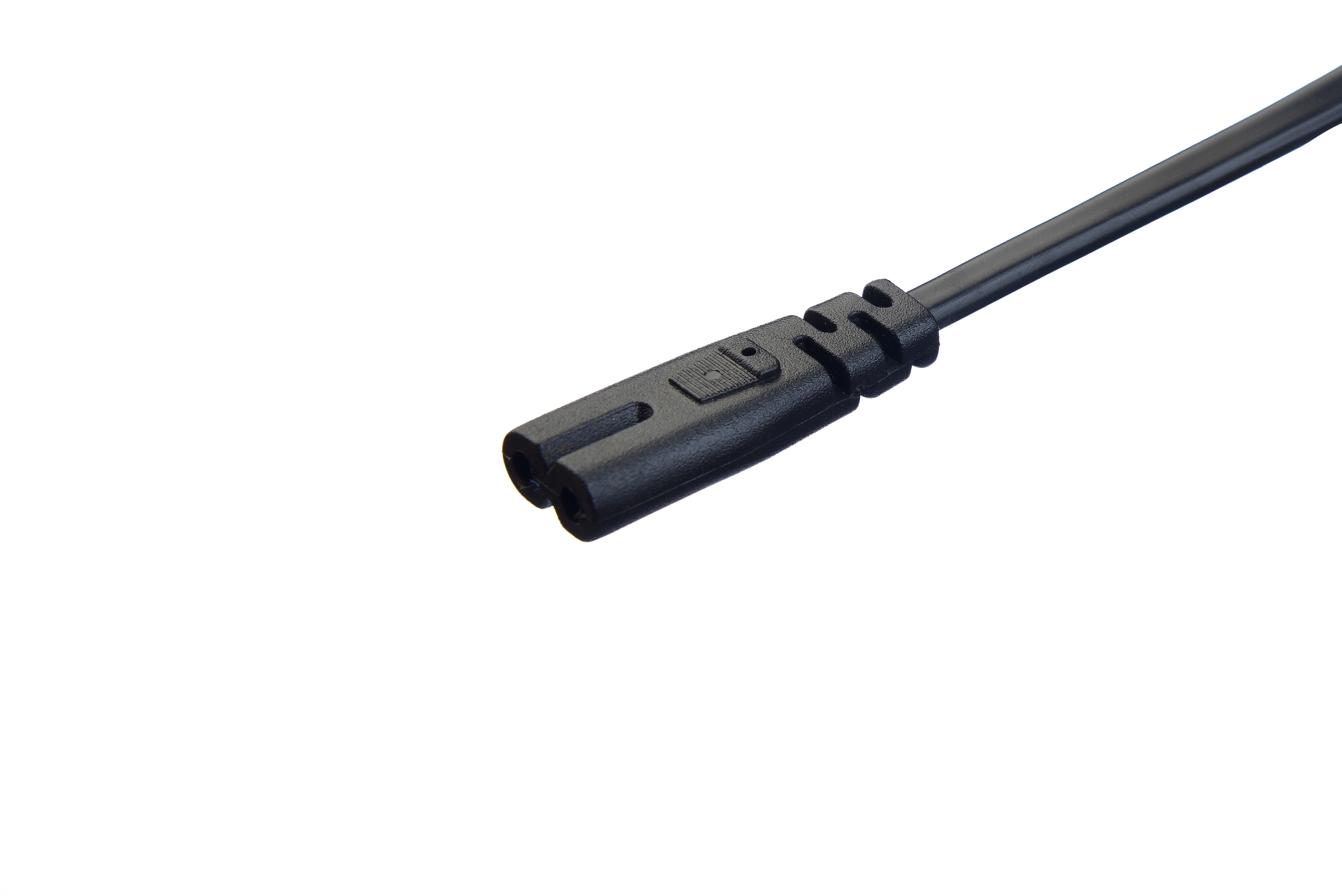 2.5A 2 Pin Plug Power Cords Black Kettle Plug with Connector or Socket Oxygen Free Bared Stranded Copper Conductor