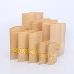Transparent Window Food Grade 1100g Kraft Paper Pouches