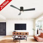 Low Profile 52inch Decorative Flush Mount Ceiling Fan With LED Light