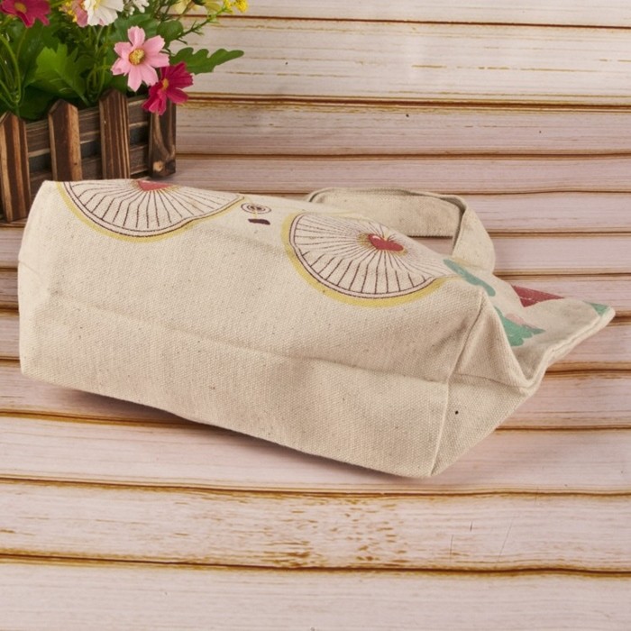 Popular Cotton Shoulder Bag Customized Logo Reusable Shopping Bags