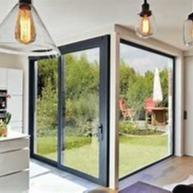 Quality Patio Aluminum Frame Hinged Screen Door Tempered Glass wholesale