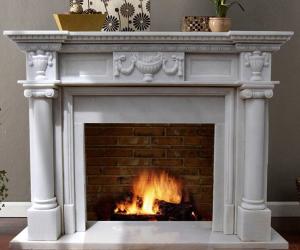 Quality White Marble Fireplace Mantel wholesale