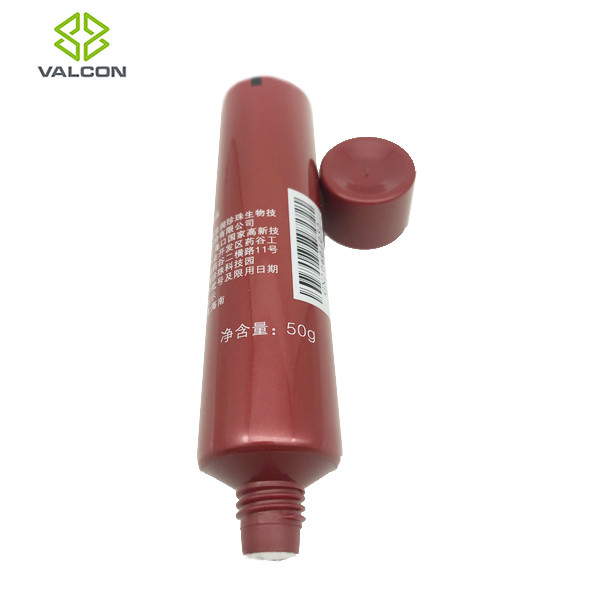 Customized Lotion Tube Packaging , 130 ML Toothpaste Packaging Tube Red Cap
