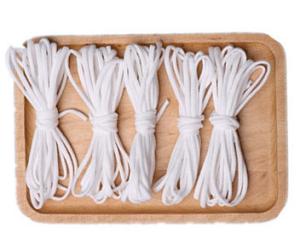 Quality White Round Elastic Rope 3mm Nylon Spandex Ear Loop For Disposable Mask wholesale